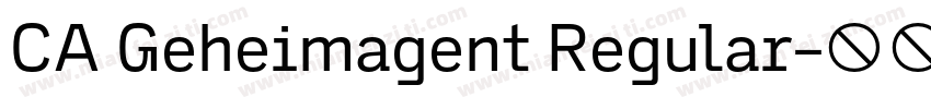 CA Geheimagent Regular字体转换